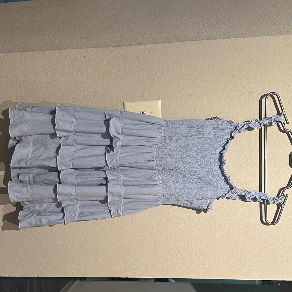 Lulu's Light Blue Ruffled Dress